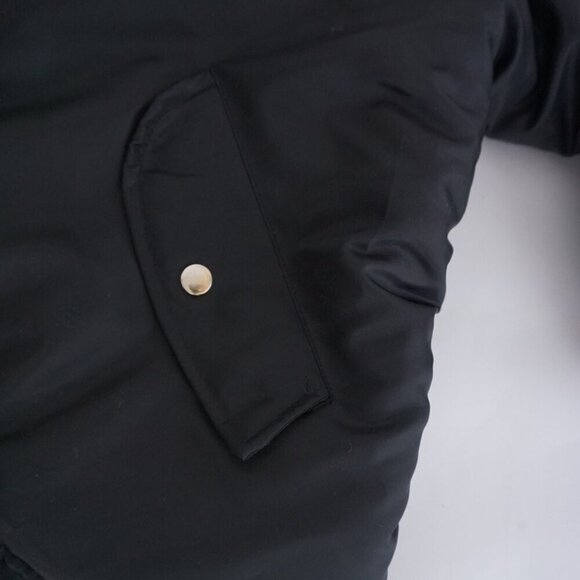 Vintage '90s Tradesman Black Orange Liner Ribbed Zip Up Bomber Pilot Jacket XL - Picture 6 of 13